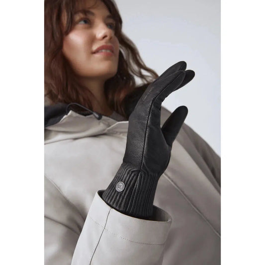 LEATHER RIB LUXE GLOVE-LADIES ACCESSORIES-CANADA GOOSE-JB Evans Fashions & Footwear