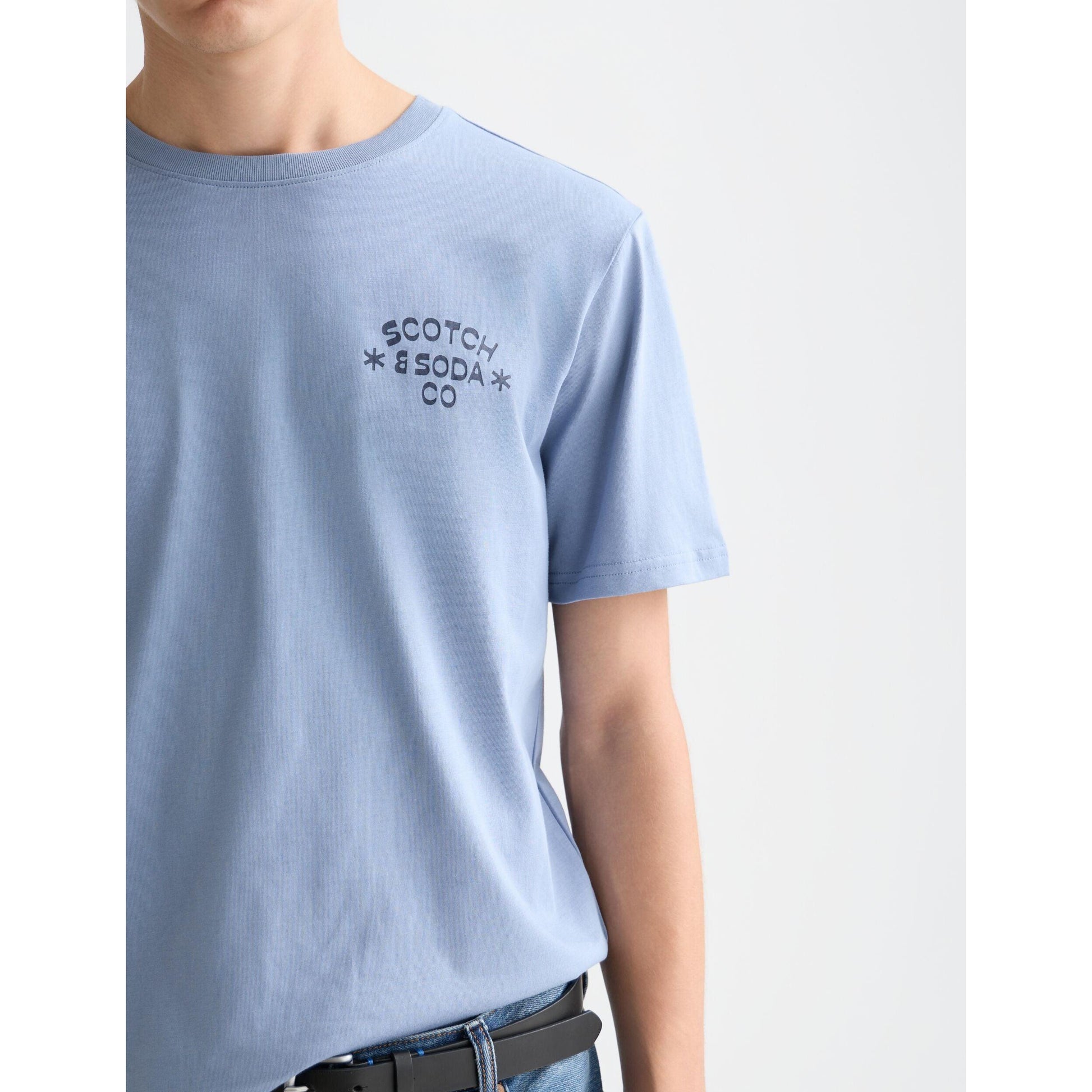 LEFT CHEST ARTWORK REGULAR FIT TEE-MENS T-SHIRTS & POLO'S-SCOTCH & SODA-JB Evans Fashions & Footwear