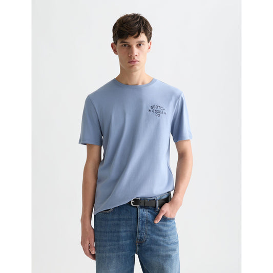 LEFT CHEST ARTWORK REGULAR FIT TEE-MENS T-SHIRTS & POLO'S-SCOTCH & SODA-JB Evans Fashions & Footwear