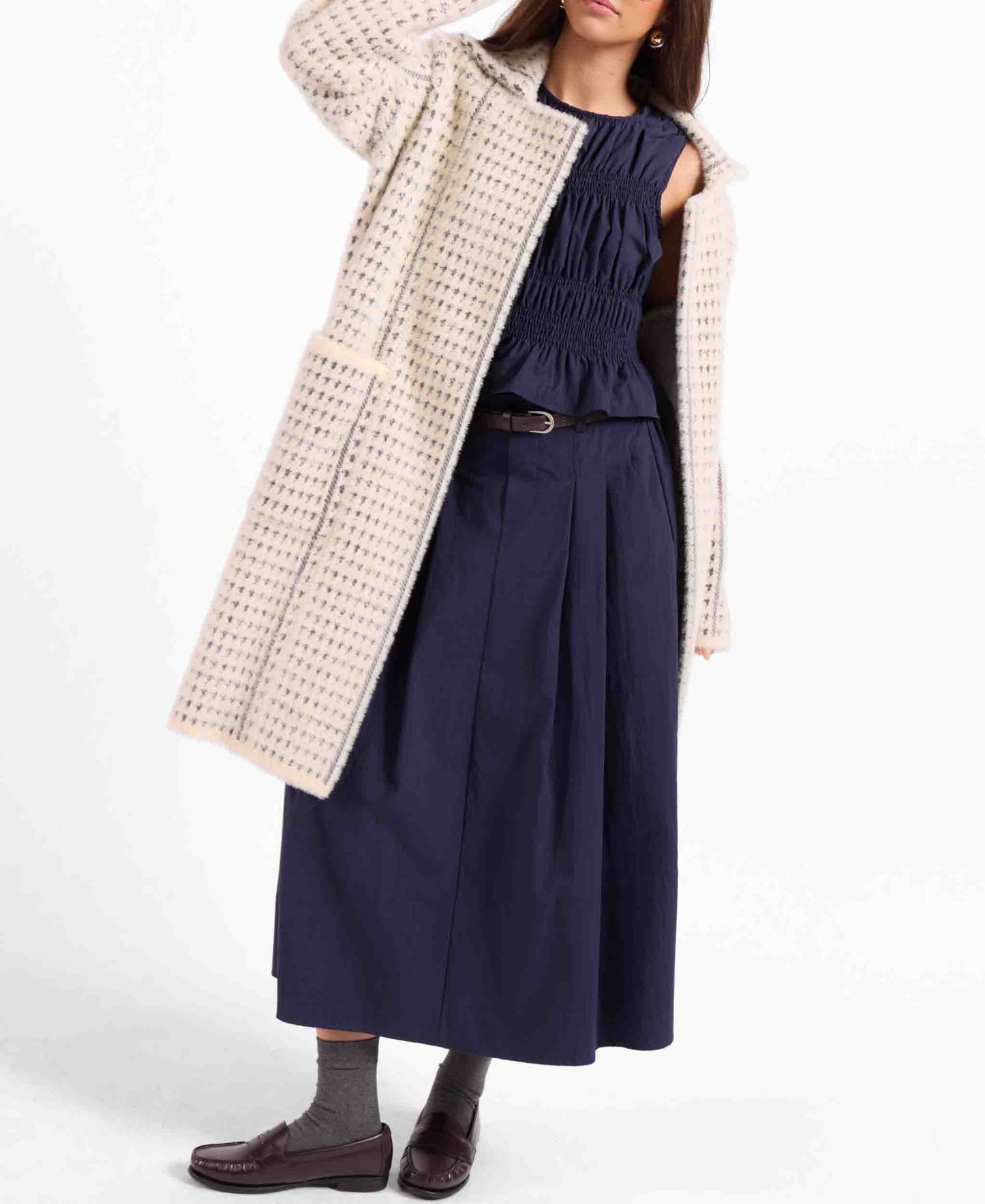 MARCEAU HOUNDSTOOTH COAT