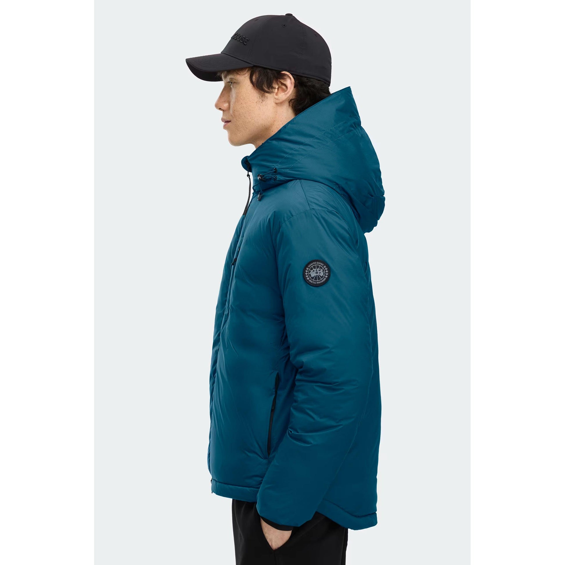 LODGE HOODIE BLACK DISC-MENS LIGHTWEIGHT COATS & JACKETS-CANADA GOOSE-JB Evans Fashions & Footwear