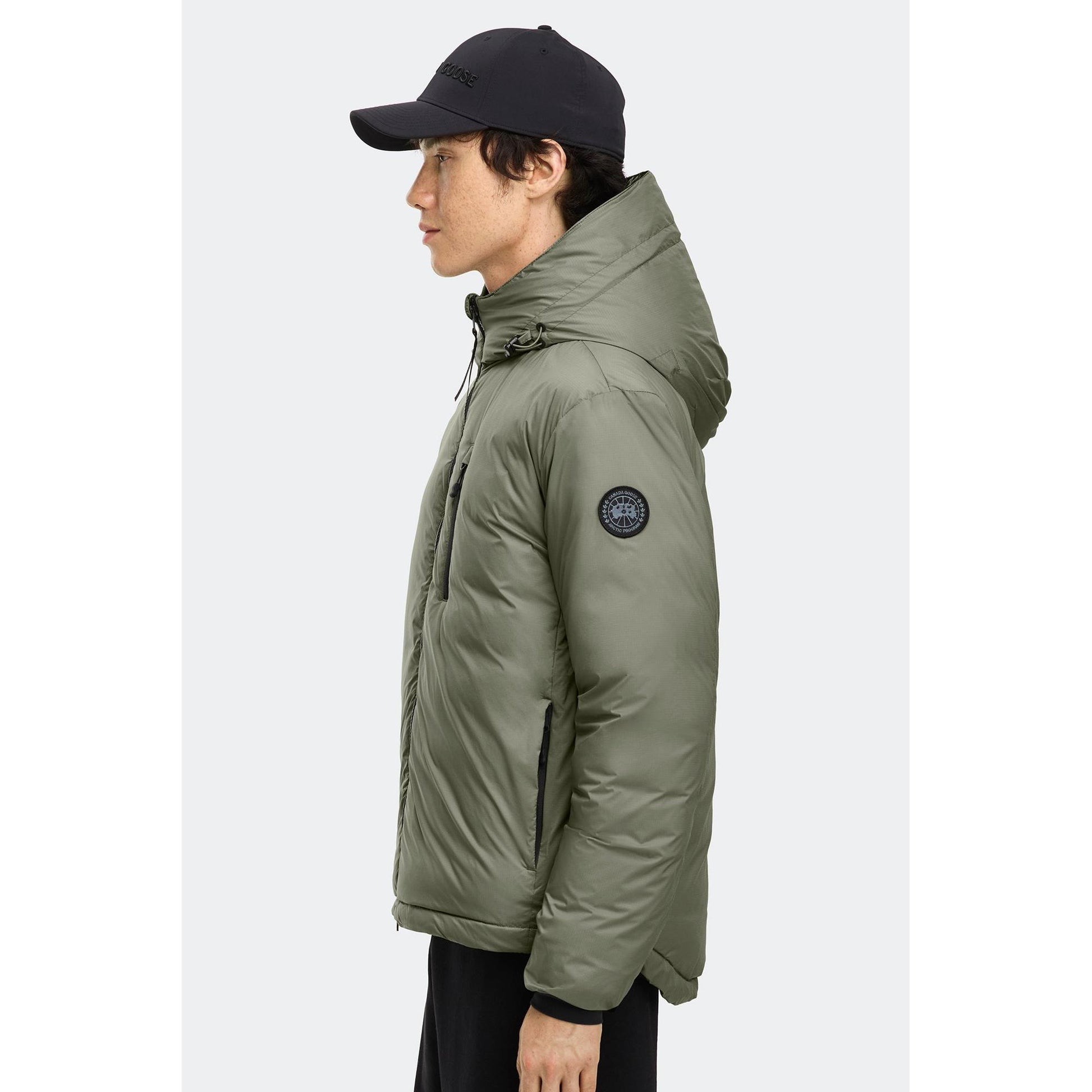 LODGE HOODIE BLACK DISC-MENS LIGHTWEIGHT COATS & JACKETS-CANADA GOOSE-JB Evans Fashions & Footwear