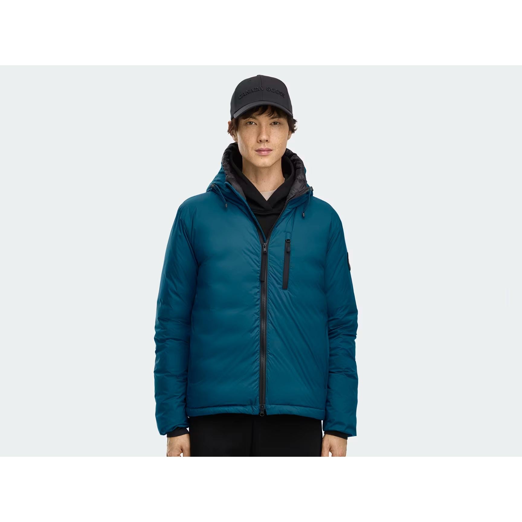 LODGE HOODIE BLACK DISC-MENS LIGHTWEIGHT COATS & JACKETS-CANADA GOOSE-JB Evans Fashions & Footwear