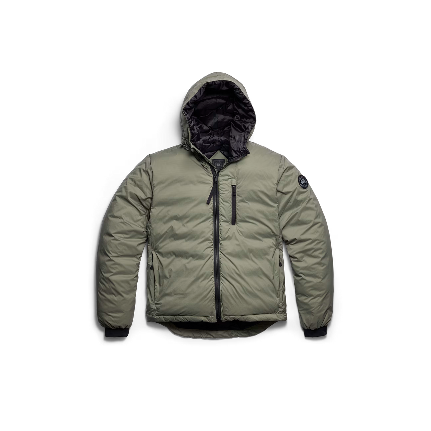 LODGE HOODIE BLACK DISC-MENS LIGHTWEIGHT COATS & JACKETS-CANADA GOOSE-JB Evans Fashions & Footwear