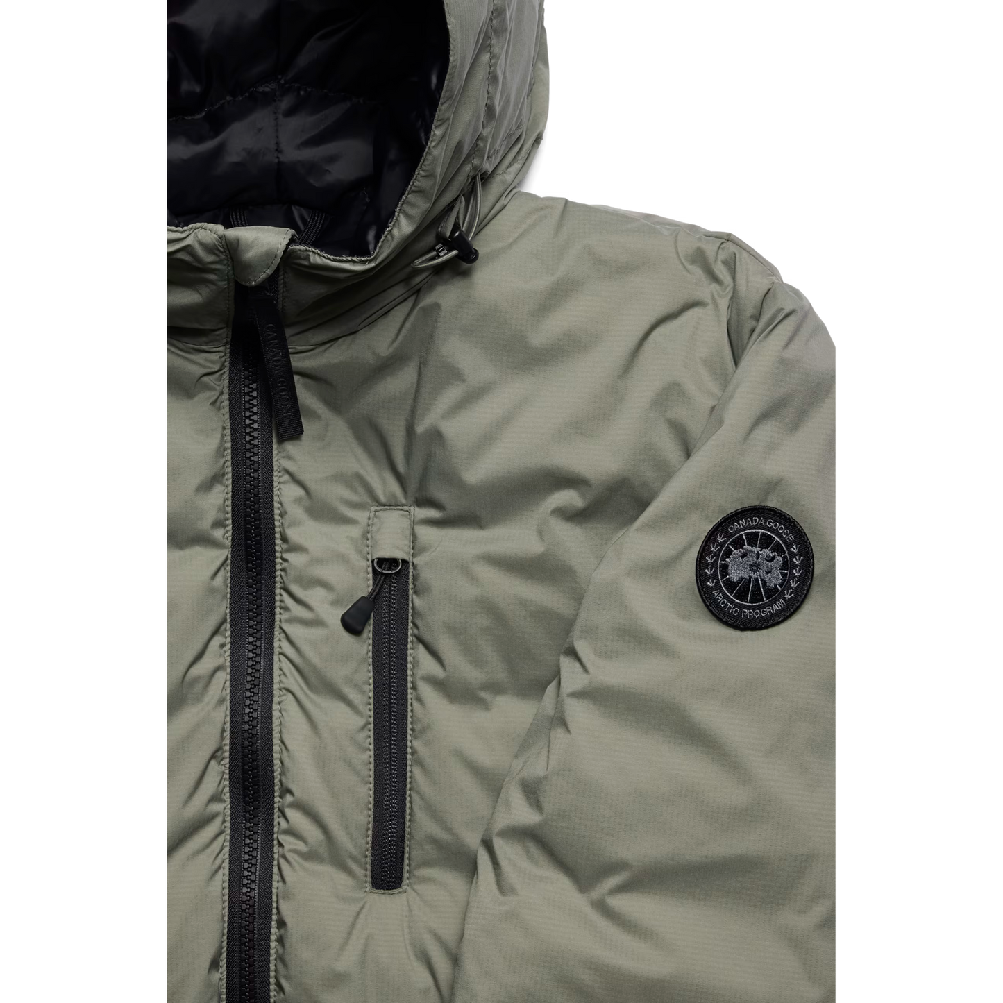 LODGE HOODIE BLACK DISC-MENS LIGHTWEIGHT COATS & JACKETS-CANADA GOOSE-JB Evans Fashions & Footwear