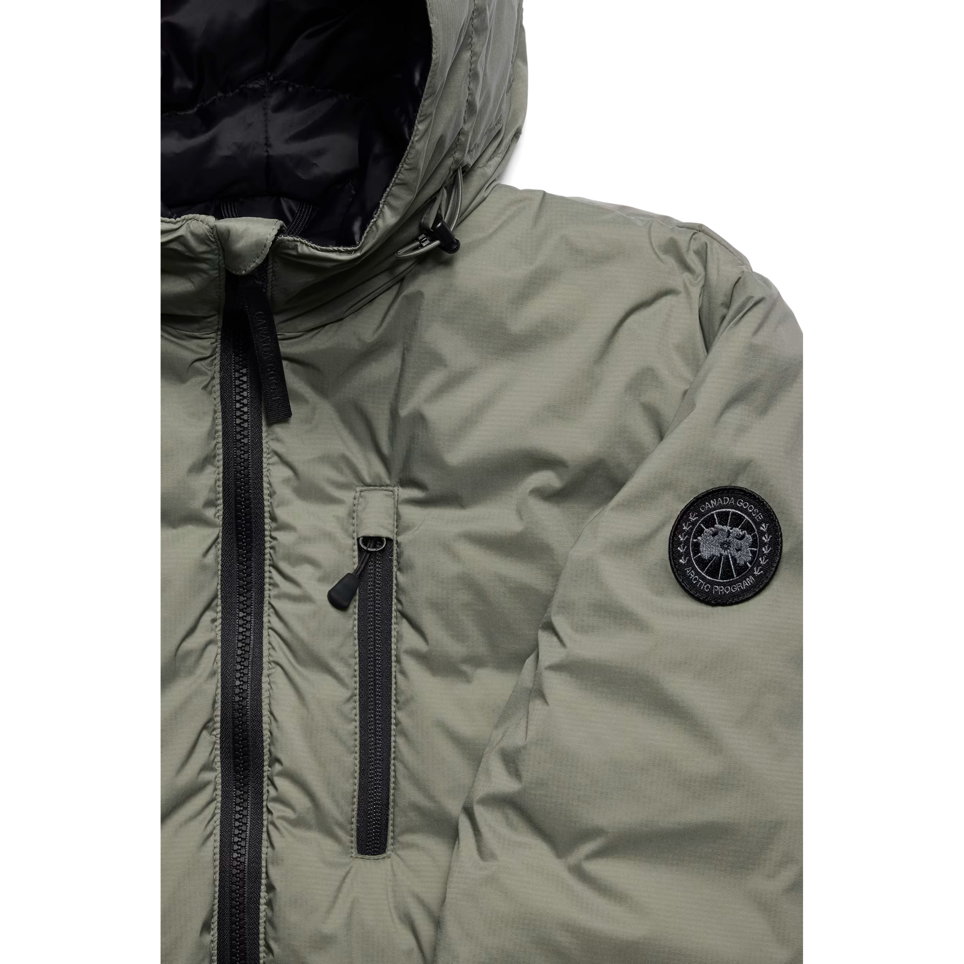 LODGE HOODIE BLACK DISC-MENS LIGHTWEIGHT COATS & JACKETS-CANADA GOOSE-JB Evans Fashions & Footwear
