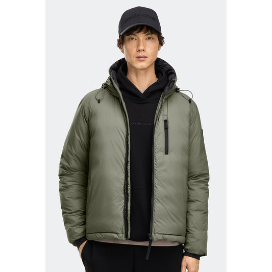 LODGE HOODIE BLACK DISC-MENS LIGHTWEIGHT COATS & JACKETS-CANADA GOOSE-JB Evans Fashions & Footwear