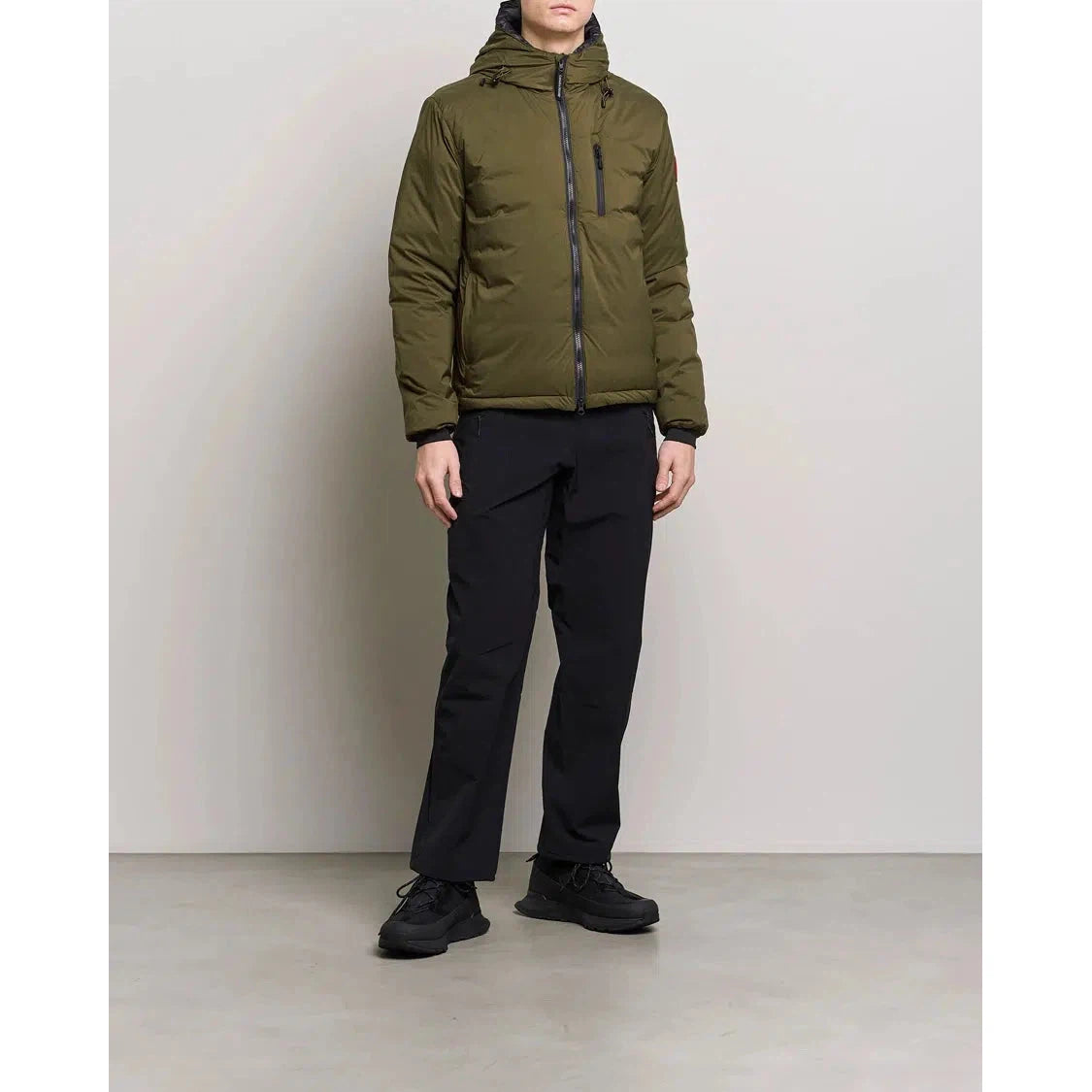 LODGE HOODY MILITARY GREEN-MENS LIGHTWEIGHT COATS & JACKETS-CANADA GOOSE-JB Evans Fashions & Footwear