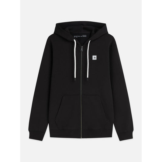 LOGO BADGE REGULAR FIT FULL ZIP HOODIE-MENS SWEATERS & KNITS-SCOTCH & SODA-JB Evans Fashions & Footwear