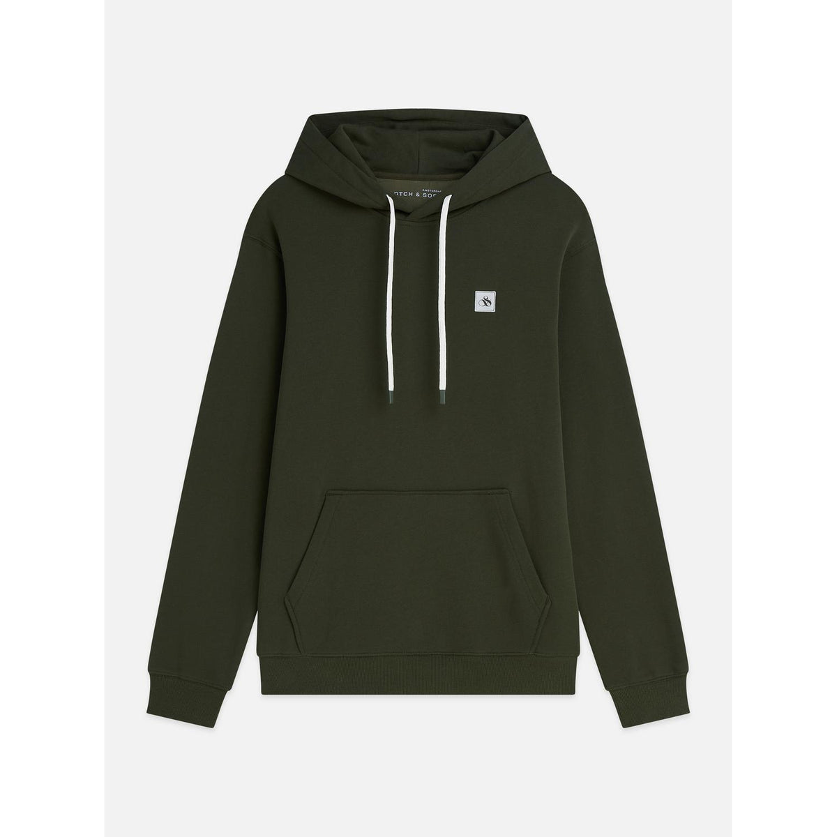 LOGO BADGE REGULAR FIT HOODIE-MENS SWEATERS & KNITS-SCOTCH & SODA-JB Evans Fashions & Footwear