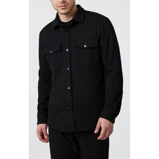 LONG SLEEVE SHIRT BLACK-MENS SHIRTS-MAVI-JB Evans Fashions & Footwear