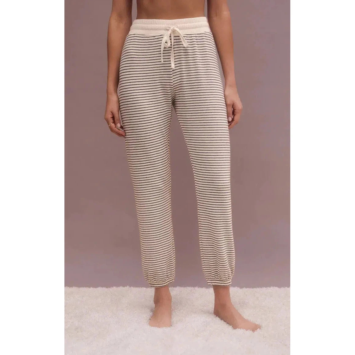 LOUNGER STRIPE JOGGER-LADIES LOUNGE & SLEEPWEAR-Z SUPPLY-JB Evans Fashions & Footwear