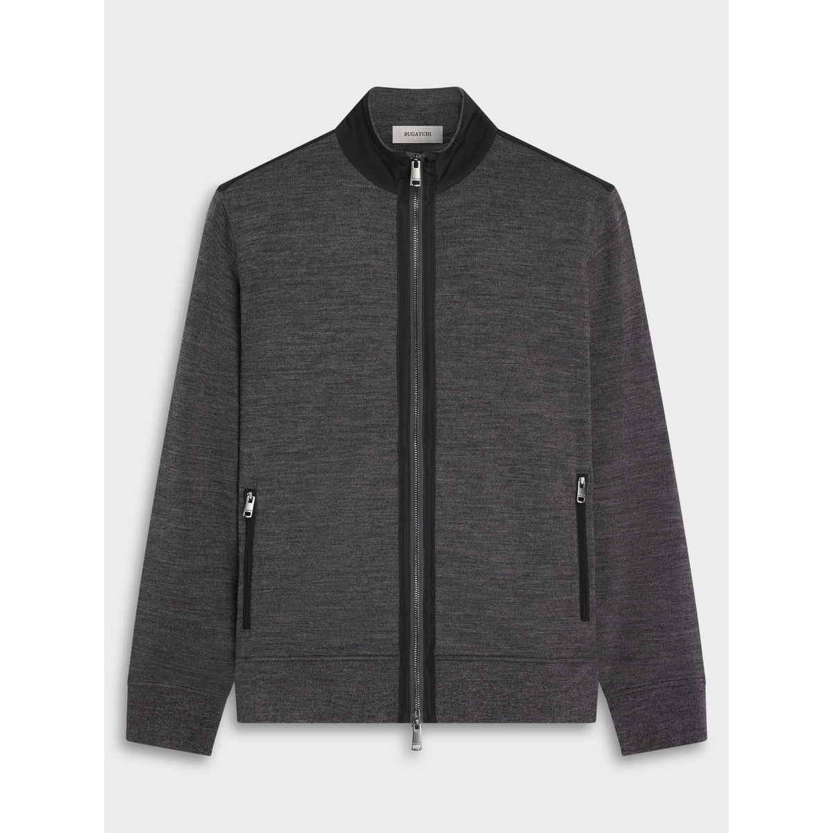 L/S FULL ZIP MOCK NECK-MENS SWEATERS & KNITS-BUGATCHI-JB Evans Fashions & Footwear