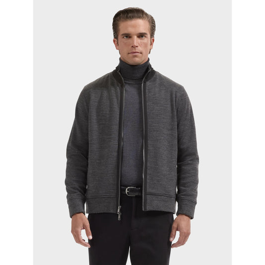 L/S FULL ZIP MOCK NECK-MENS SWEATERS & KNITS-BUGATCHI-JB Evans Fashions & Footwear
