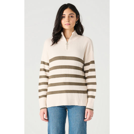 LS HALF ZIP SWEATER-LADIES SWEATERS & KNITS-DEX-JB Evans Fashions & Footwear