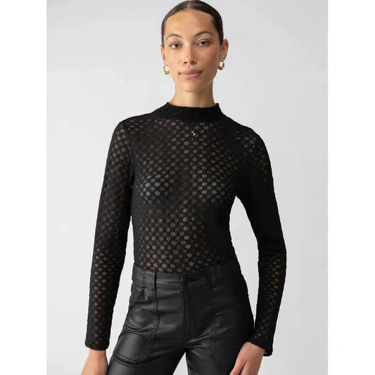 L/S LACE MOCK KNIT TOP-LADIES TOPS-SANCTUARY-JB Evans Fashions & Footwear