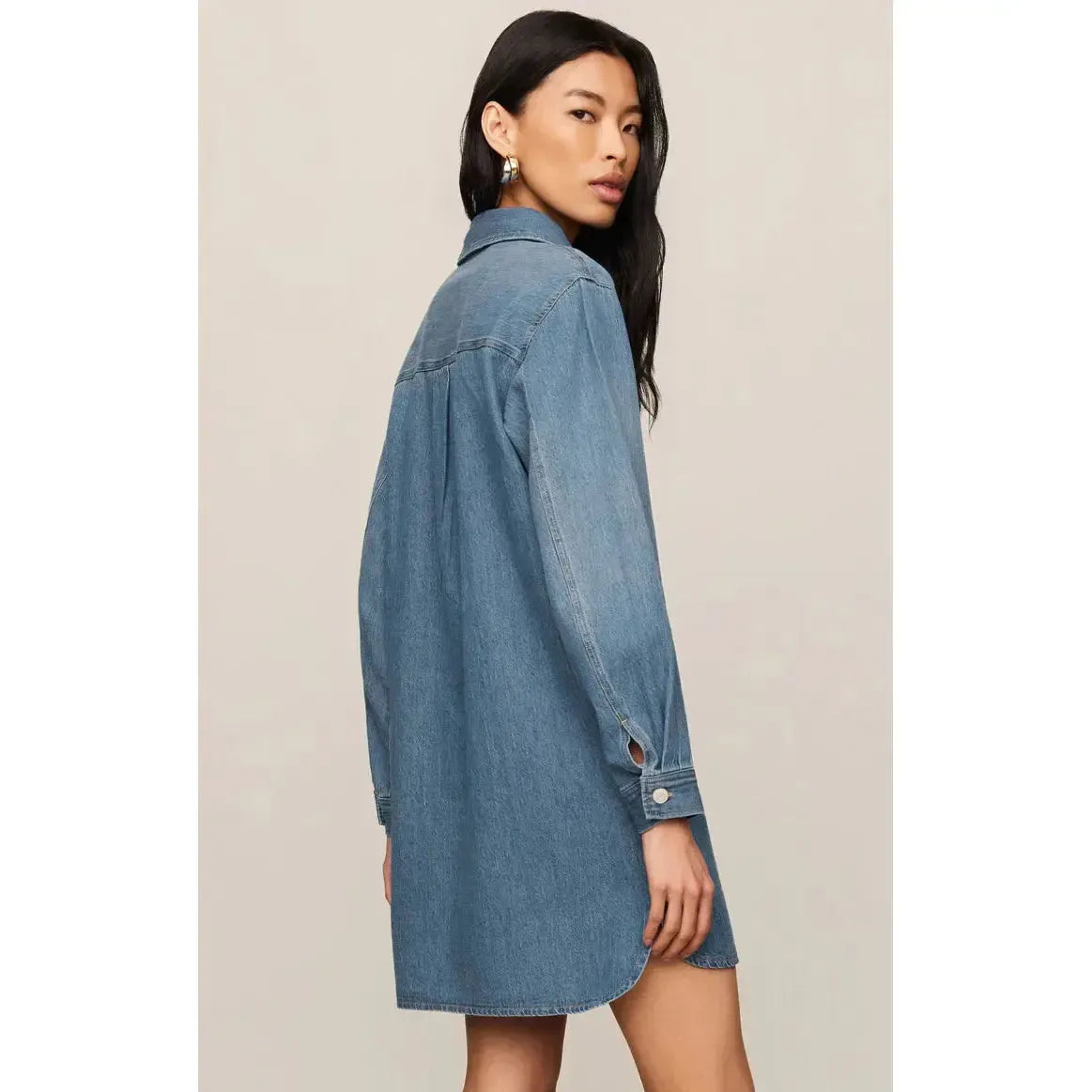 LUCIE DENIM SHIRT DRESS-LADIES DRESSES & JUMPERS-Z SUPPLY-JB Evans Fashions & Footwear