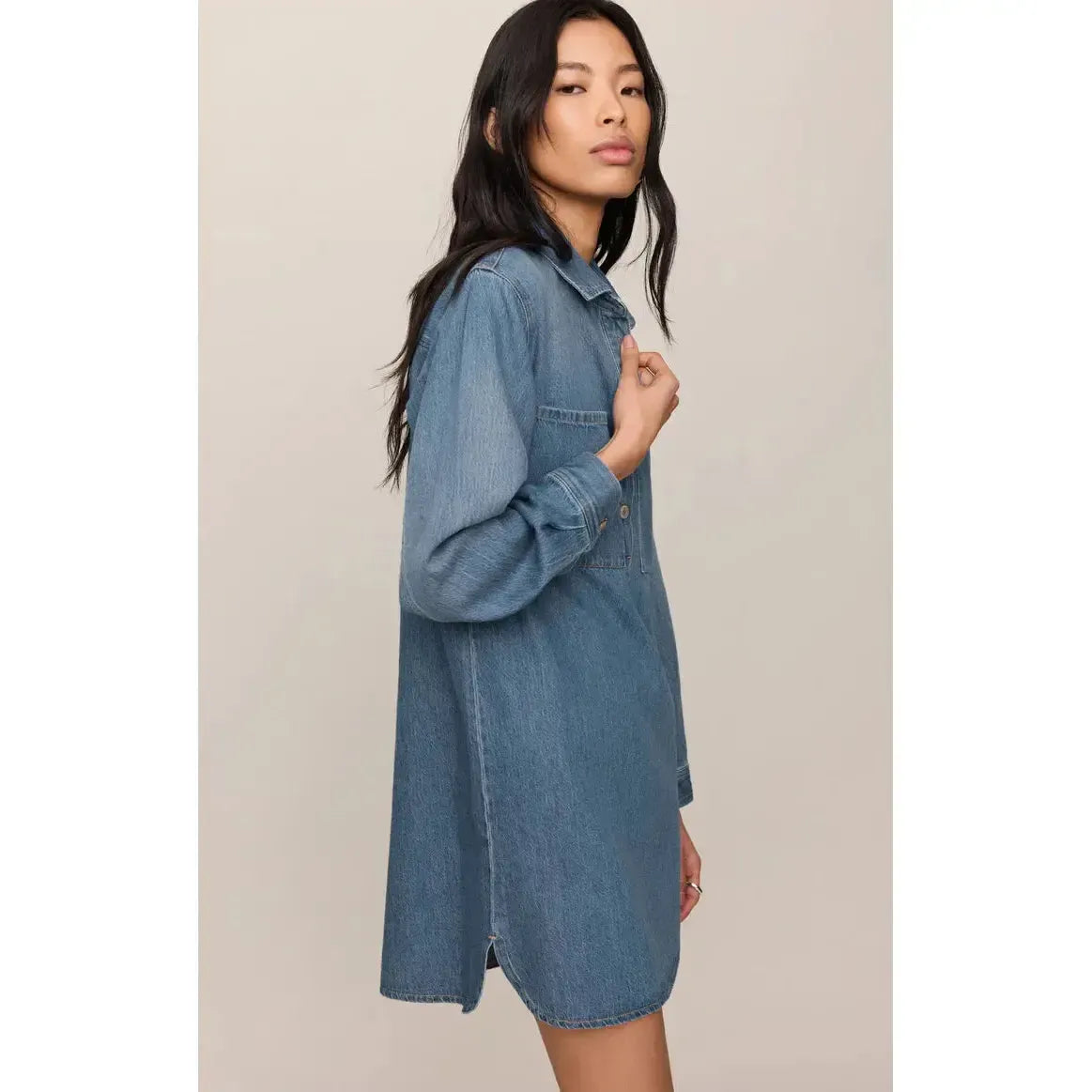 LUCIE DENIM SHIRT DRESS-LADIES DRESSES & JUMPERS-Z SUPPLY-JB Evans Fashions & Footwear