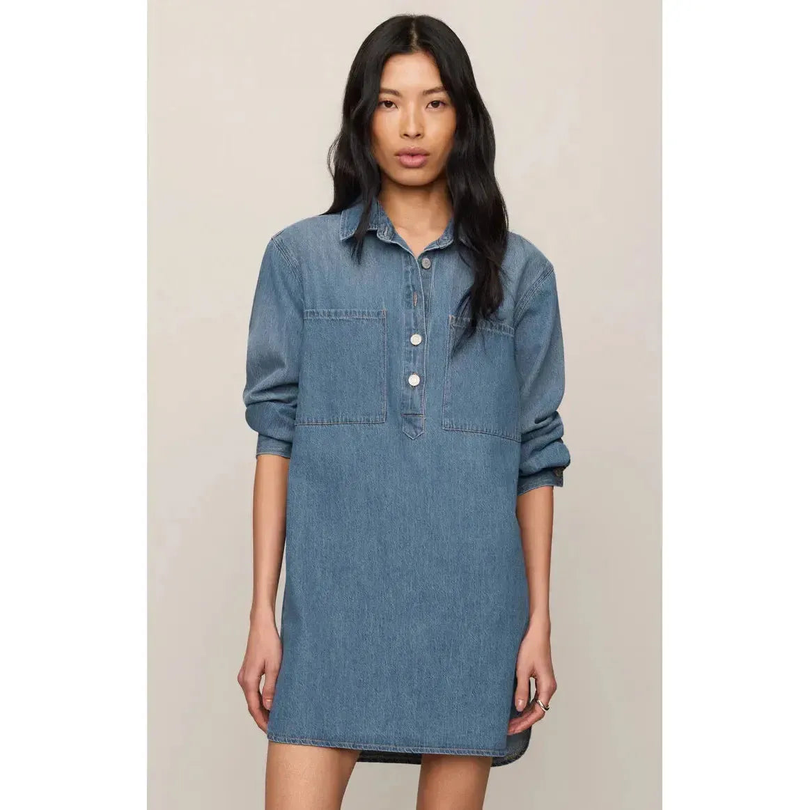 LUCIE DENIM SHIRT DRESS-LADIES DRESSES & JUMPERS-Z SUPPLY-JB Evans Fashions & Footwear
