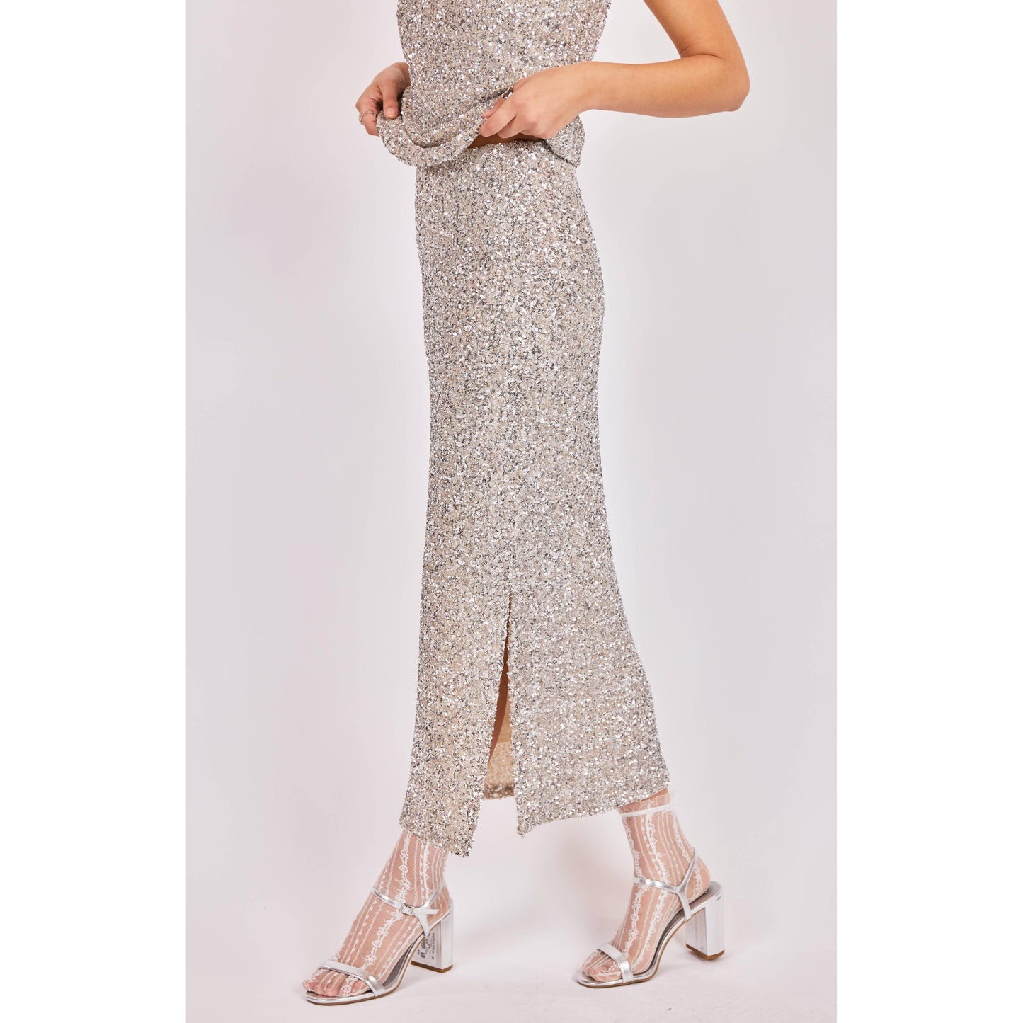 LUSTER SEQUIN MAXI SKIRT-SKIRTS-SADIE & SAGE-JB Evans Fashions & Footwear