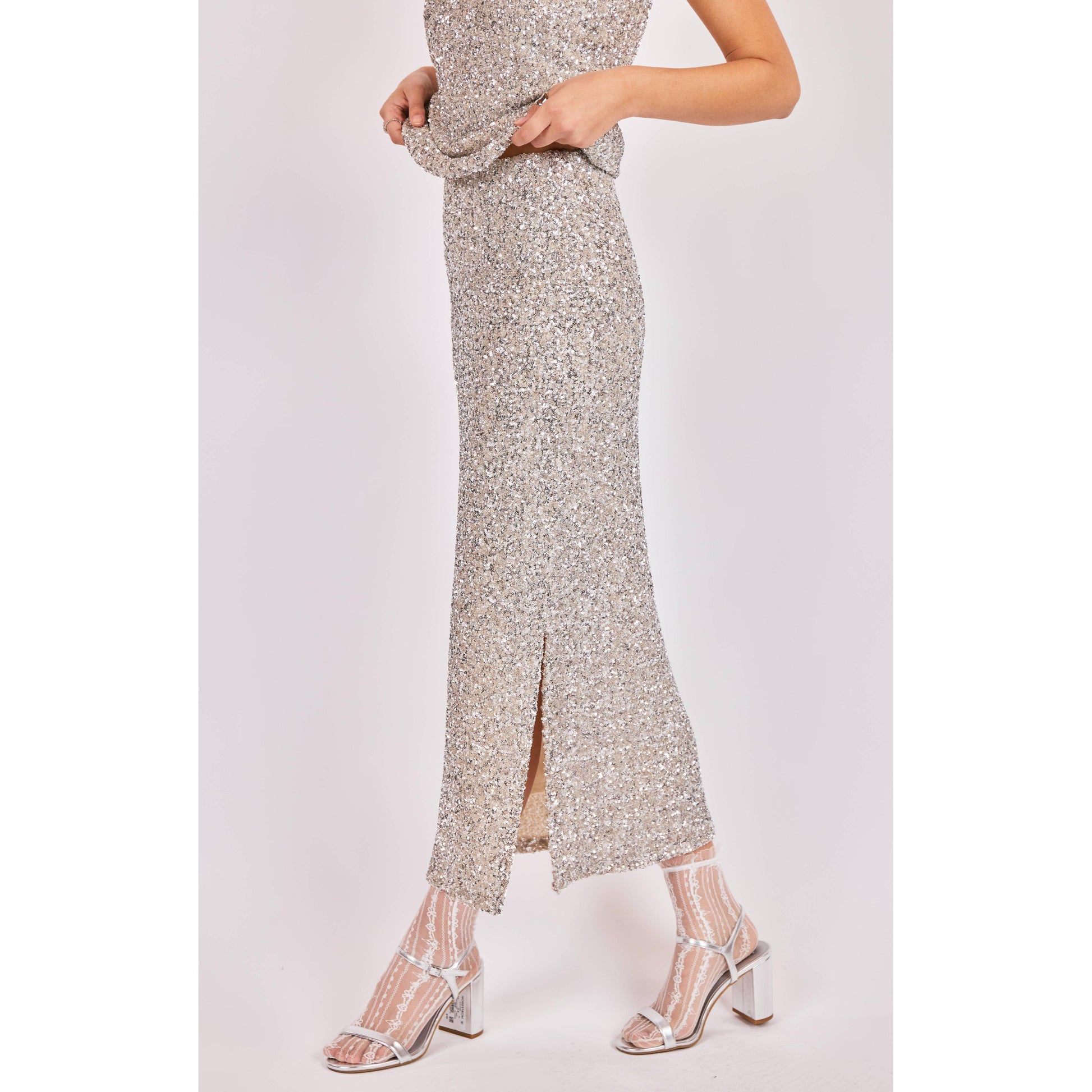 LUSTER SEQUIN MAXI SKIRT-SKIRTS-SADIE & SAGE-JB Evans Fashions & Footwear
