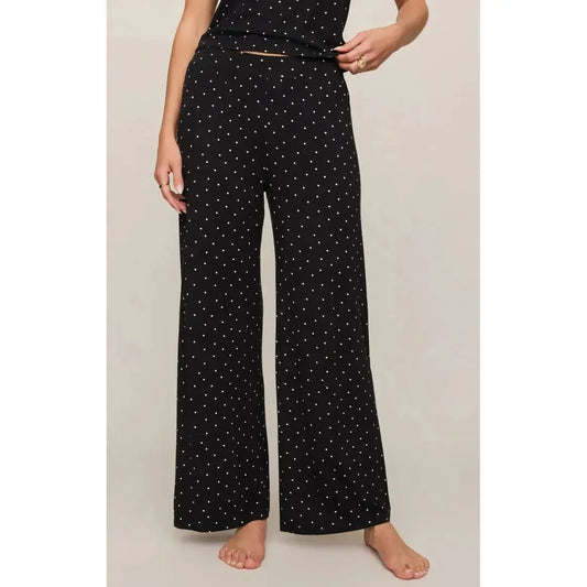 LUXE DOT PANT-LADIES PANTS-Z SUPPLY LOUNGE-JB Evans Fashions & Footwear