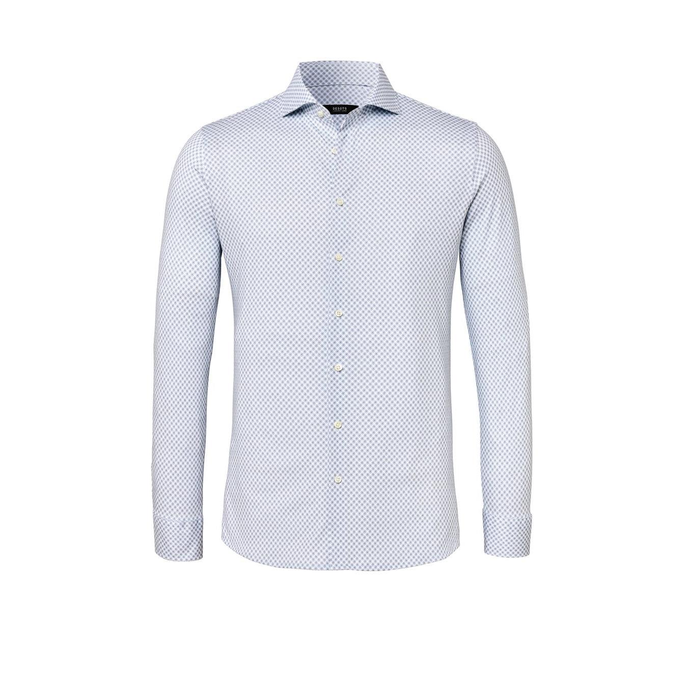 LUXURY HAI COLLAR MINI FLORAL-MENS DRESS SHIRTS-DESOTO LUXURY-JB Evans Fashions & Footwear