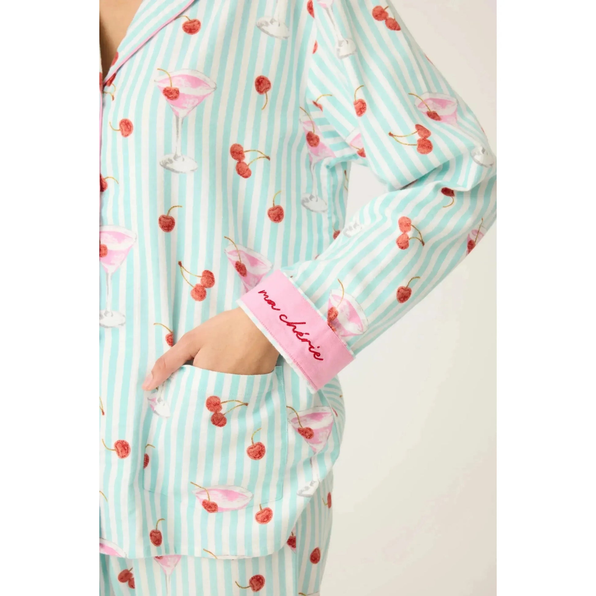 MA CHERIE FLANNEL PJ SET-LADIES LOUNGE & SLEEPWEAR-PJ SALVAGE-JB Evans Fashions & Footwear