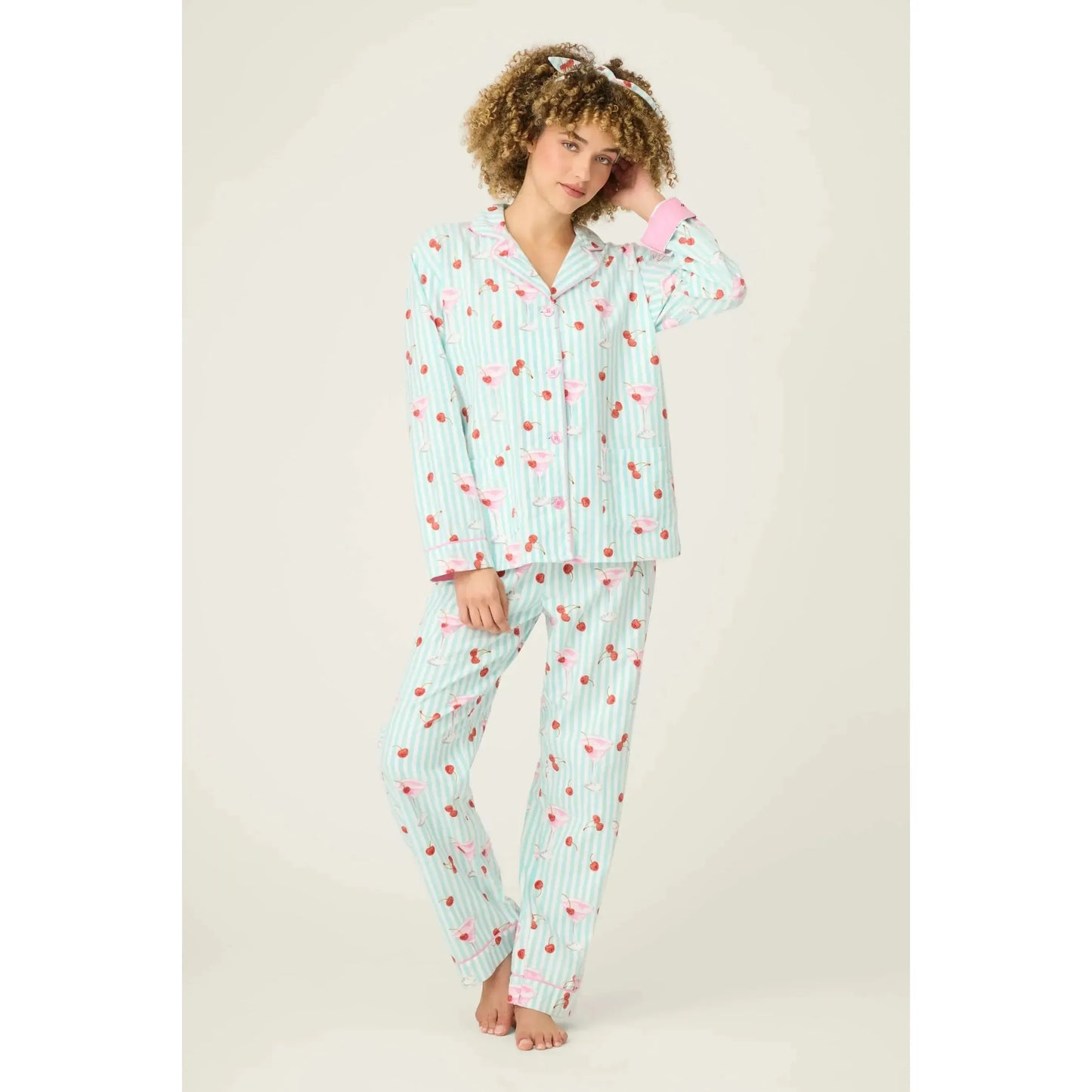 MA CHERIE FLANNEL PJ SET-LADIES LOUNGE & SLEEPWEAR-PJ SALVAGE-JB Evans Fashions & Footwear