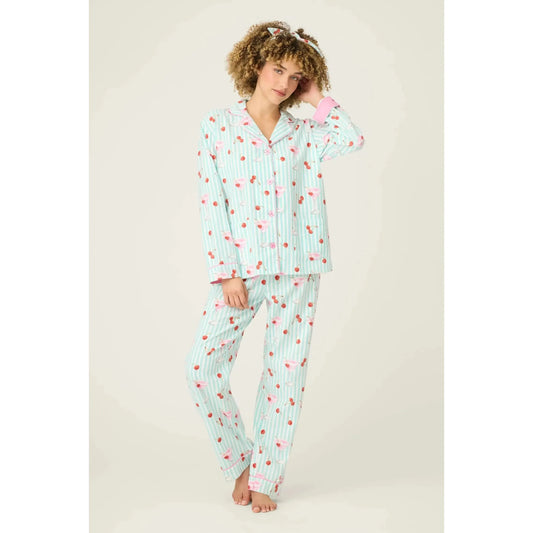MA CHERIE FLANNEL PJ SET-LADIES LOUNGE & SLEEPWEAR-PJ SALVAGE-JB Evans Fashions & Footwear