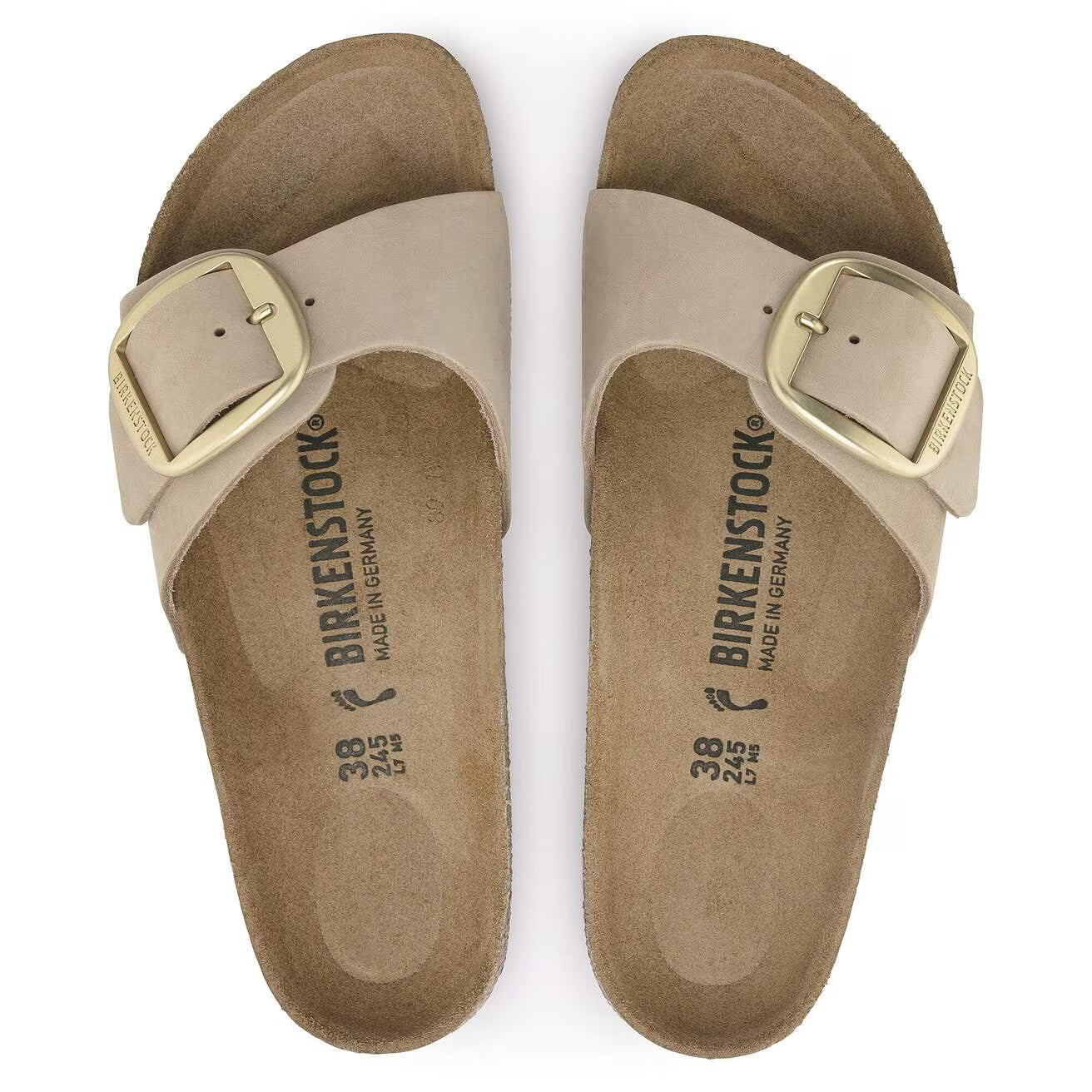 MADRID BB NUBUCK SANDCASTLE N-SANDALS-BIRKENSTOCK-JB Evans Fashions & Footwear