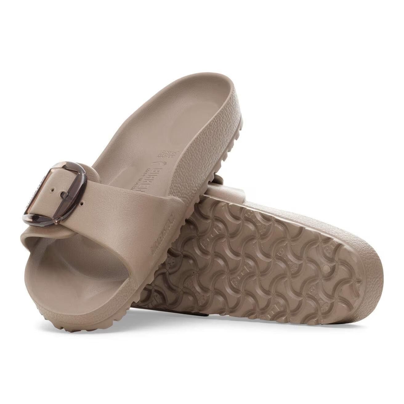 MADRID BIG BUCKLE EVA GRAY TAUPE N-LADIES SANDALS-BIRKENSTOCK-JB Evans Fashions & Footwear