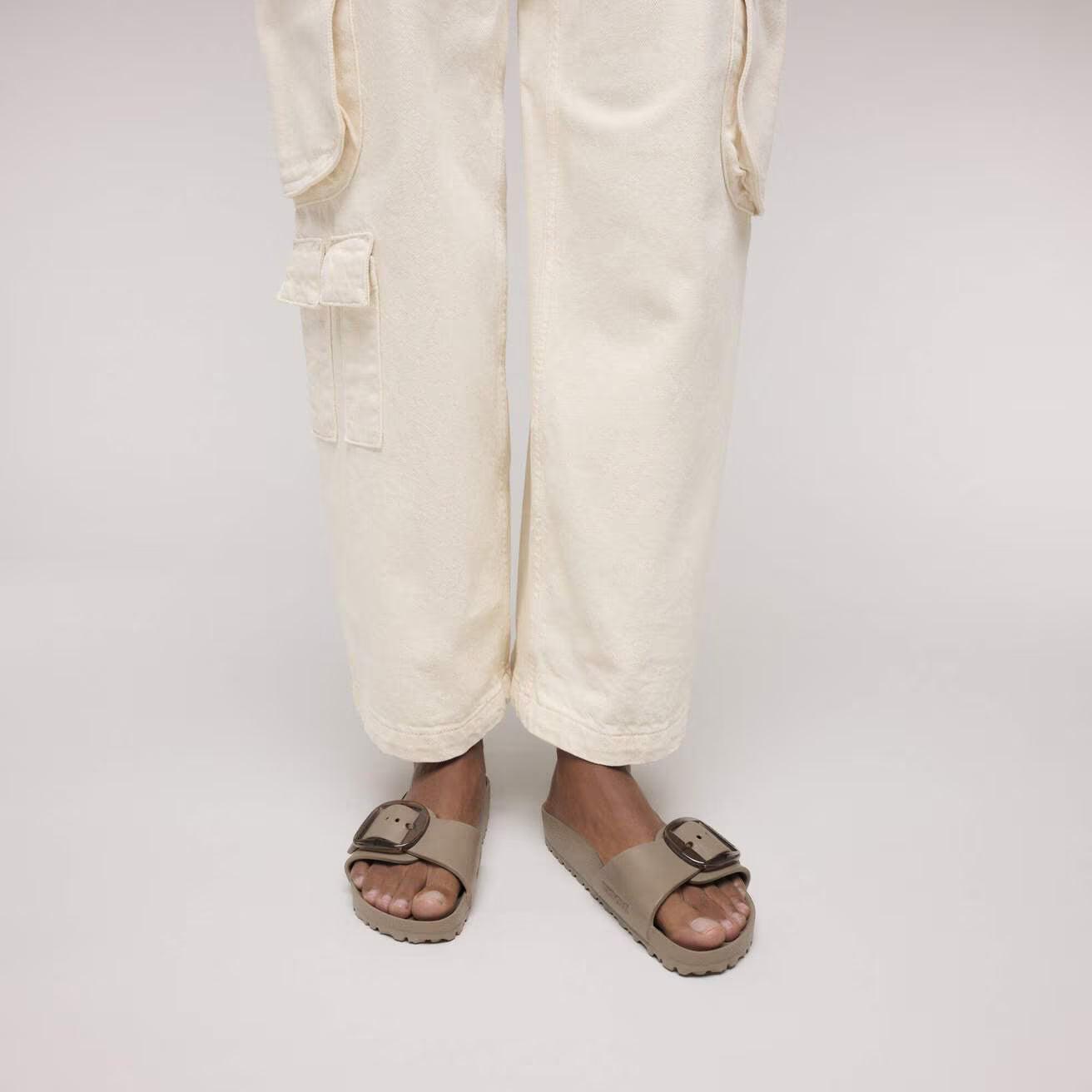 MADRID BIG BUCKLE EVA GRAY TAUPE N-LADIES SANDALS-BIRKENSTOCK-JB Evans Fashions & Footwear