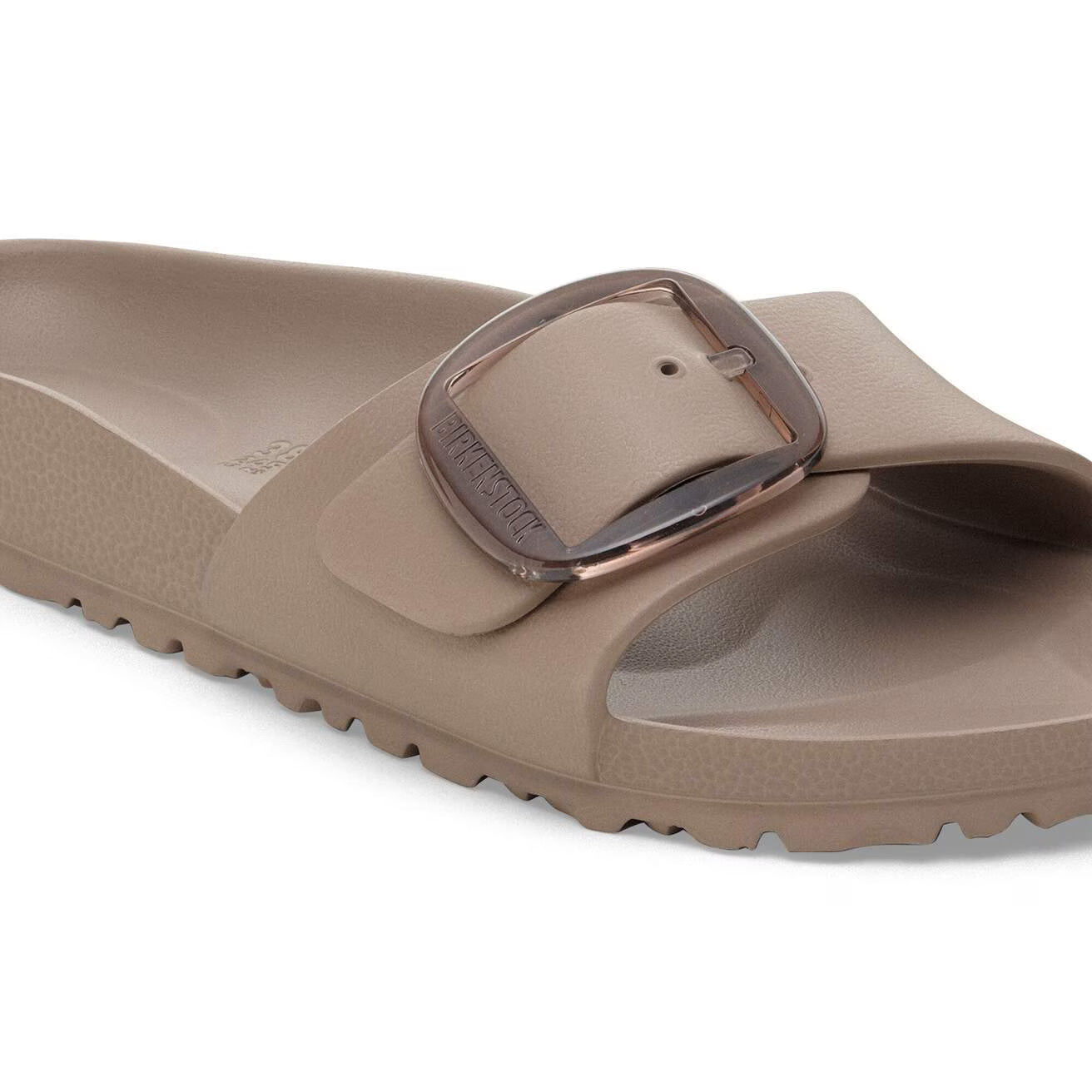 MADRID BIG BUCKLE EVA GRAY TAUPE N-LADIES SANDALS-BIRKENSTOCK-JB Evans Fashions & Footwear
