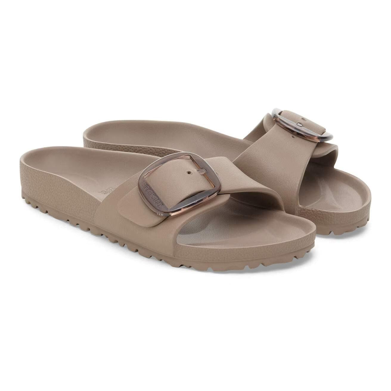 MADRID BIG BUCKLE EVA GRAY TAUPE N-LADIES SANDALS-BIRKENSTOCK-JB Evans Fashions & Footwear