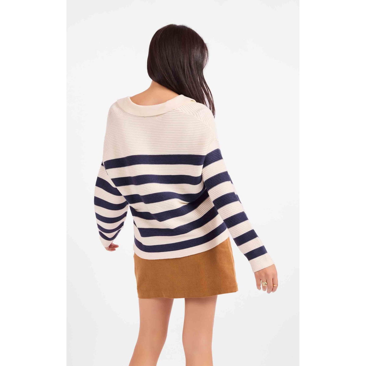 MANUSCRIPT STRIPE SWEATER-LADIES SWEATERS & KNITS-SADIE & SAGE-JB Evans Fashions & Footwear