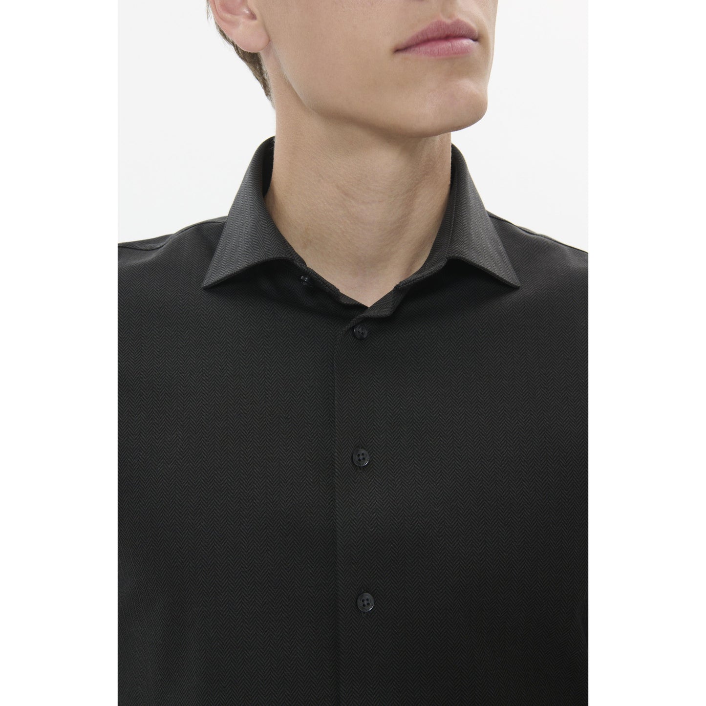MARC HERRINGBONE STRETCH SHIRT-MENS SHIRTS-MATINIQUE-JB Evans Fashions & Footwear