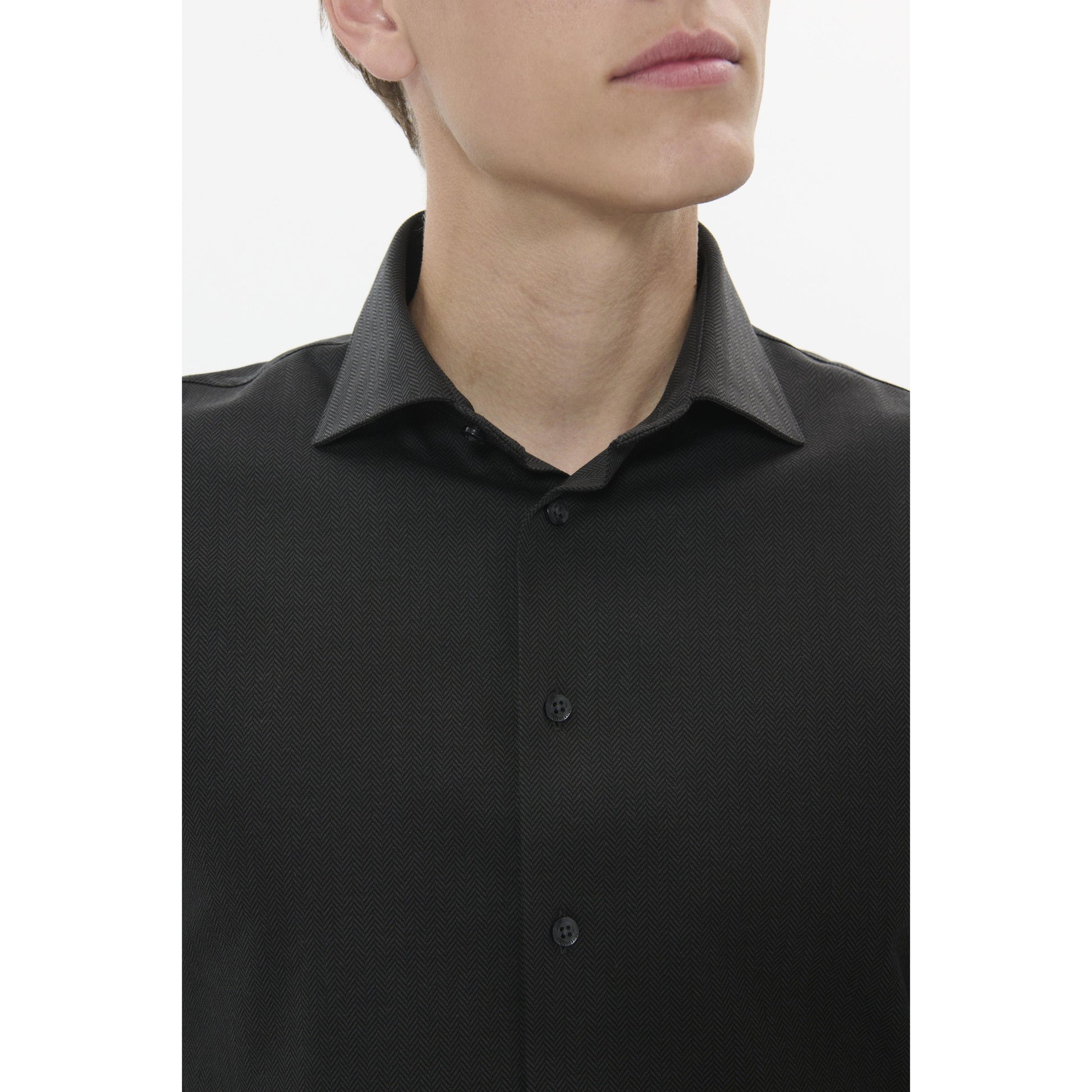 MARC HERRINGBONE STRETCH SHIRT-MENS SHIRTS-MATINIQUE-JB Evans Fashions & Footwear