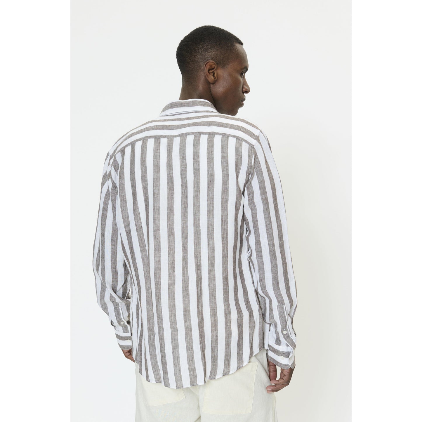 MARC LINEN BLOCK STRIPE-MENS SHIRTS-MATINIQUE-JB Evans Fashions & Footwear