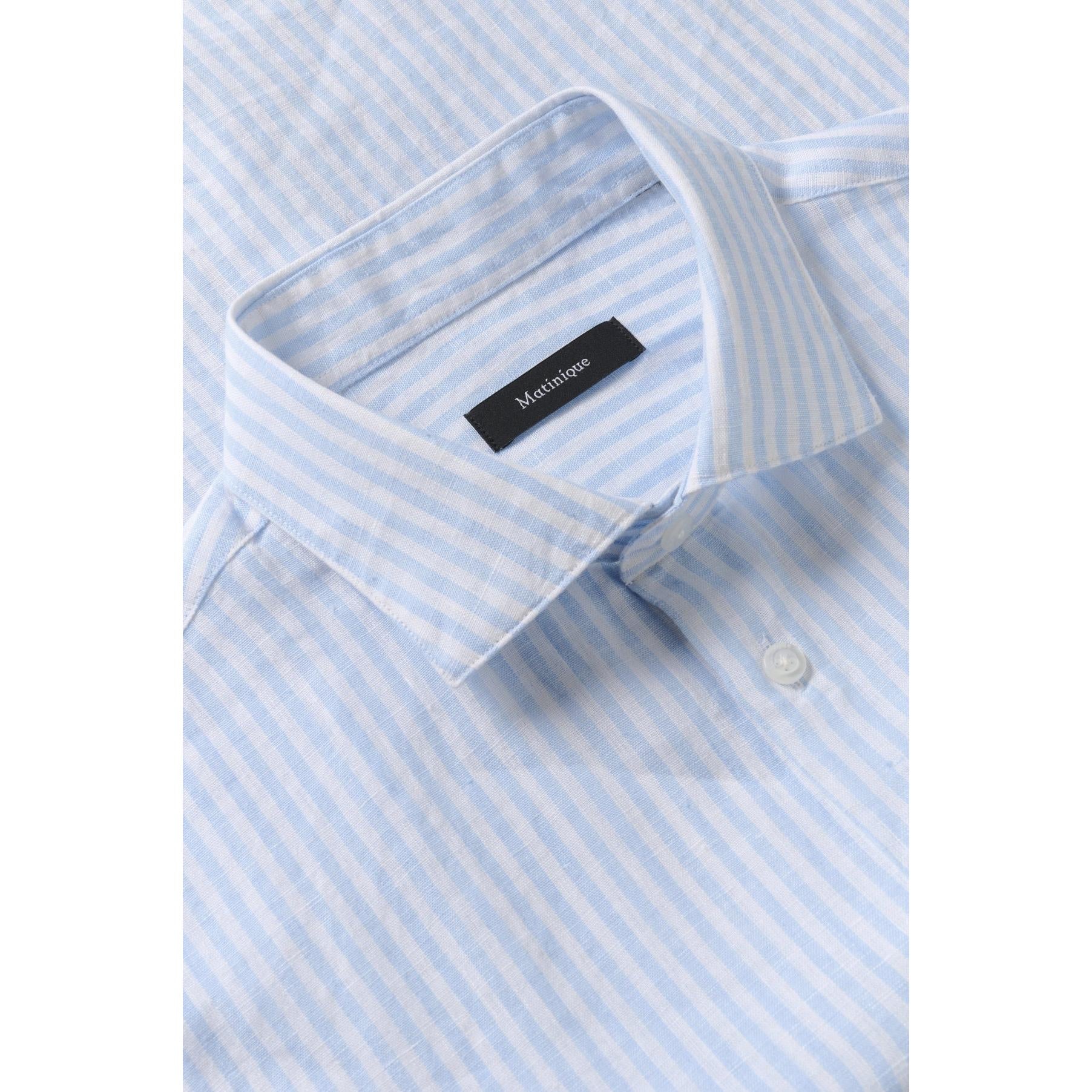 MARC STRIPE LINEN SHIRT-MENS SHIRTS-MATINIQUE-JB Evans Fashions & Footwear