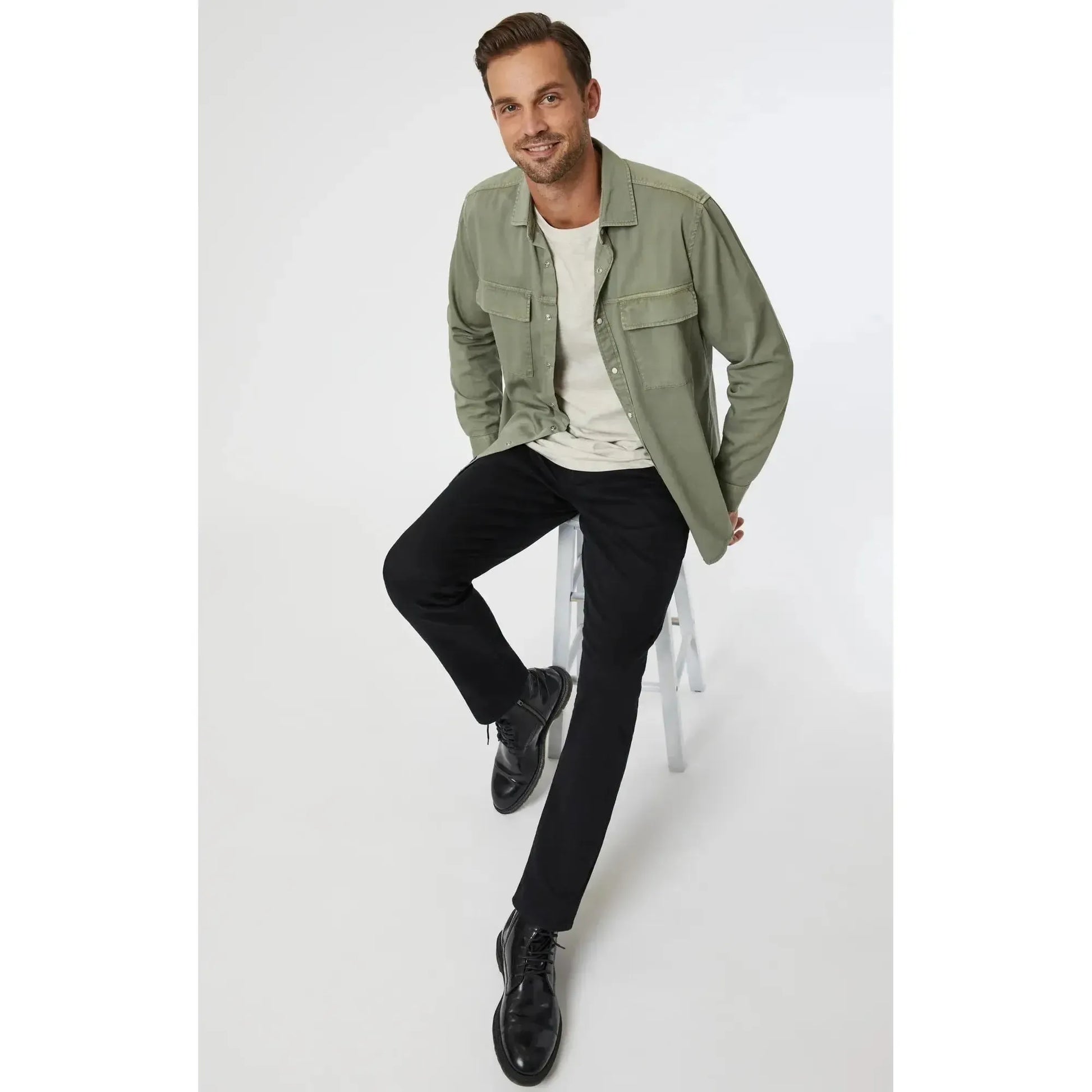 MARCUS DOUBLE BLACK SUPERMOVE-MENS DENIM-MAVI-JB Evans Fashions & Footwear