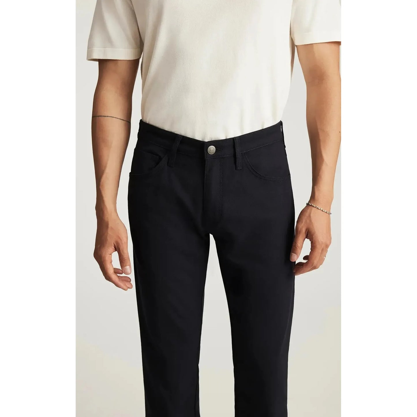 MARCUS NAVY FEATHER TWEED-MENS PANTS-MAVI-JB Evans Fashions & Footwear