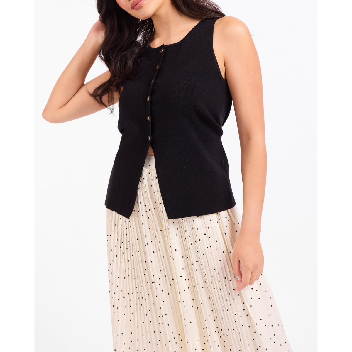 MARGAUX SWEATER WAISTCOAT-LADIES SWEATERS & KNITS-SADIE & SAGE-JB Evans Fashions & Footwear