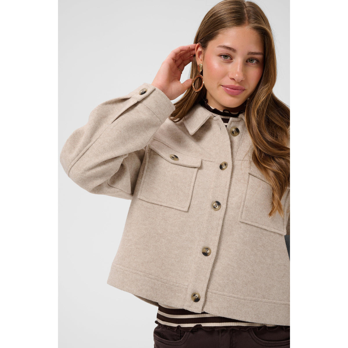 MARIGOLD JACKET-LADIES LIGHTWEIGHT COATS & JACKETS-CREAM-JB Evans Fashions & Footwear