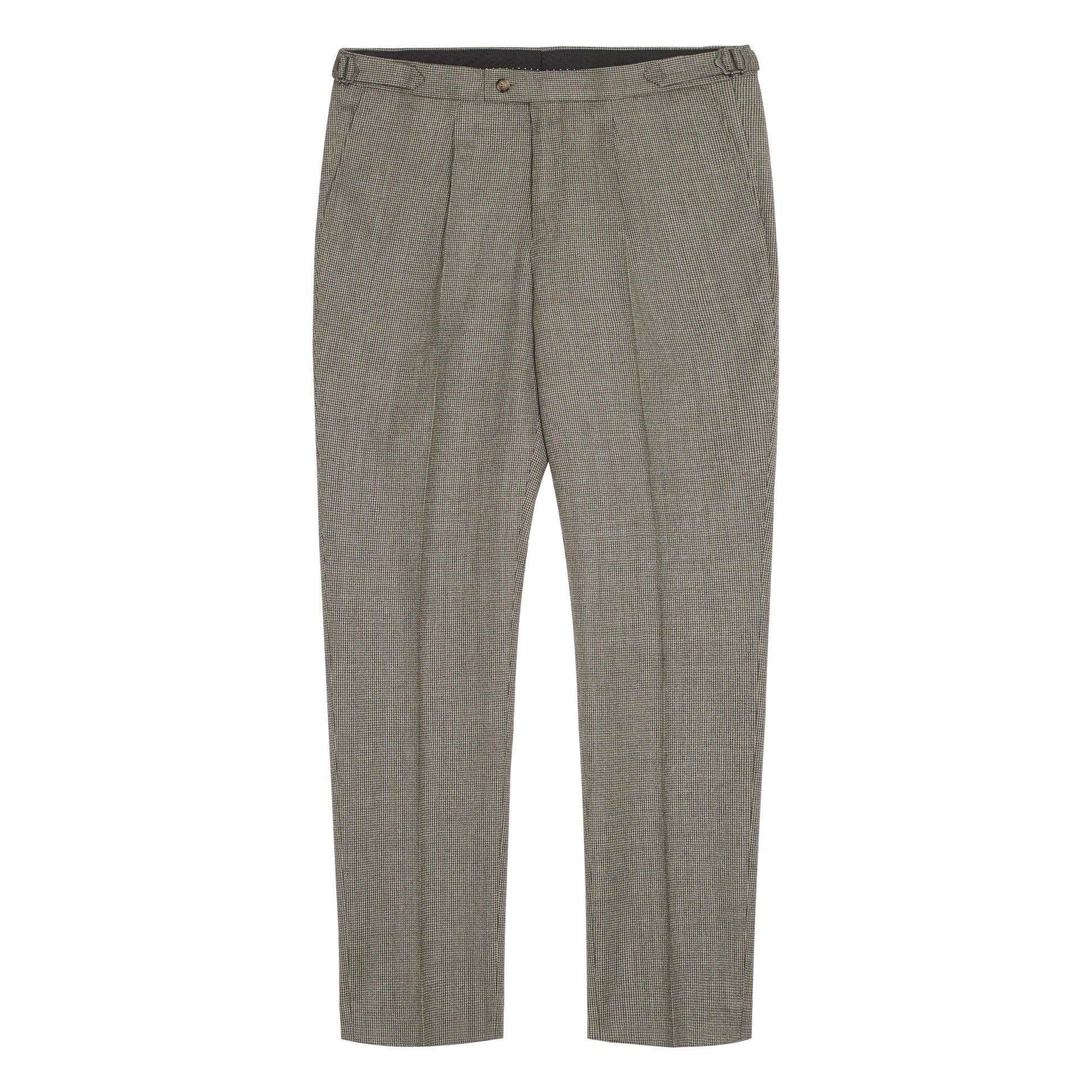 MARK SINGLE PLEAT WITH SIDE CINCH TROUSER-MENS DRESS PANTS-SAND-JB Evans Fashions & Footwear