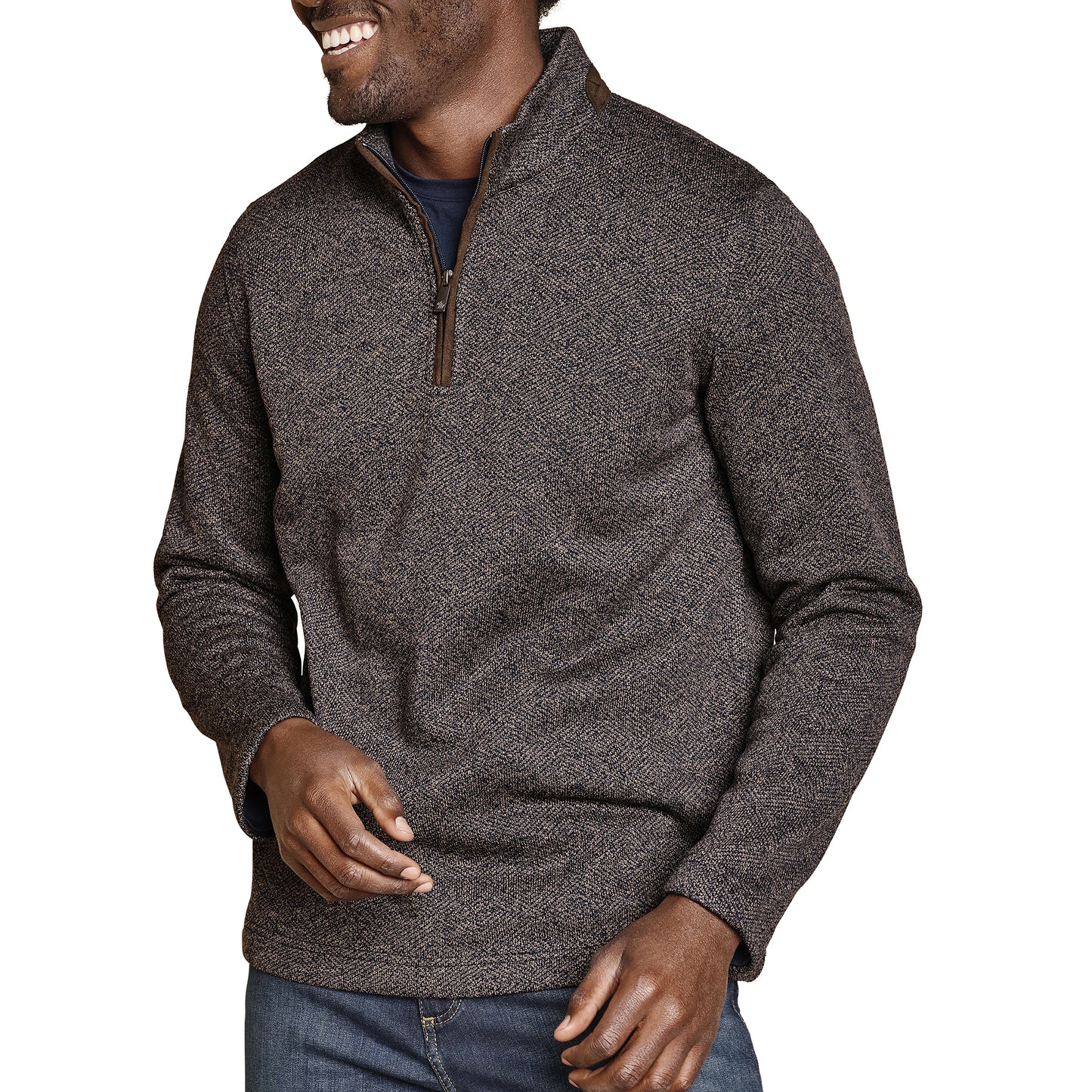 MARLED QUARTER ZIP-MENS SWEATERS & KNITS-JOHNSTON & MURPHY-JB Evans Fashions & Footwear