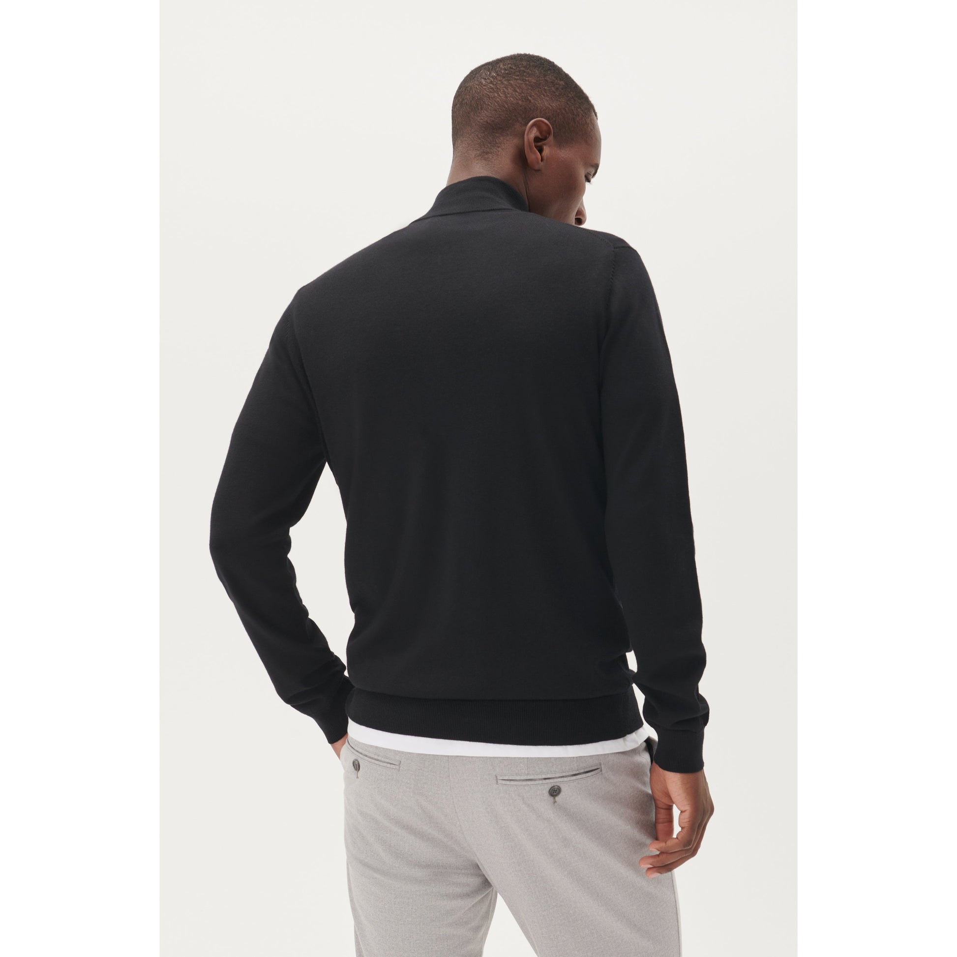 MASON 1/4 ZIP MERINO KNIT-MENS SWEATERS & KNITS-MATINIQUE-JB Evans Fashions & Footwear