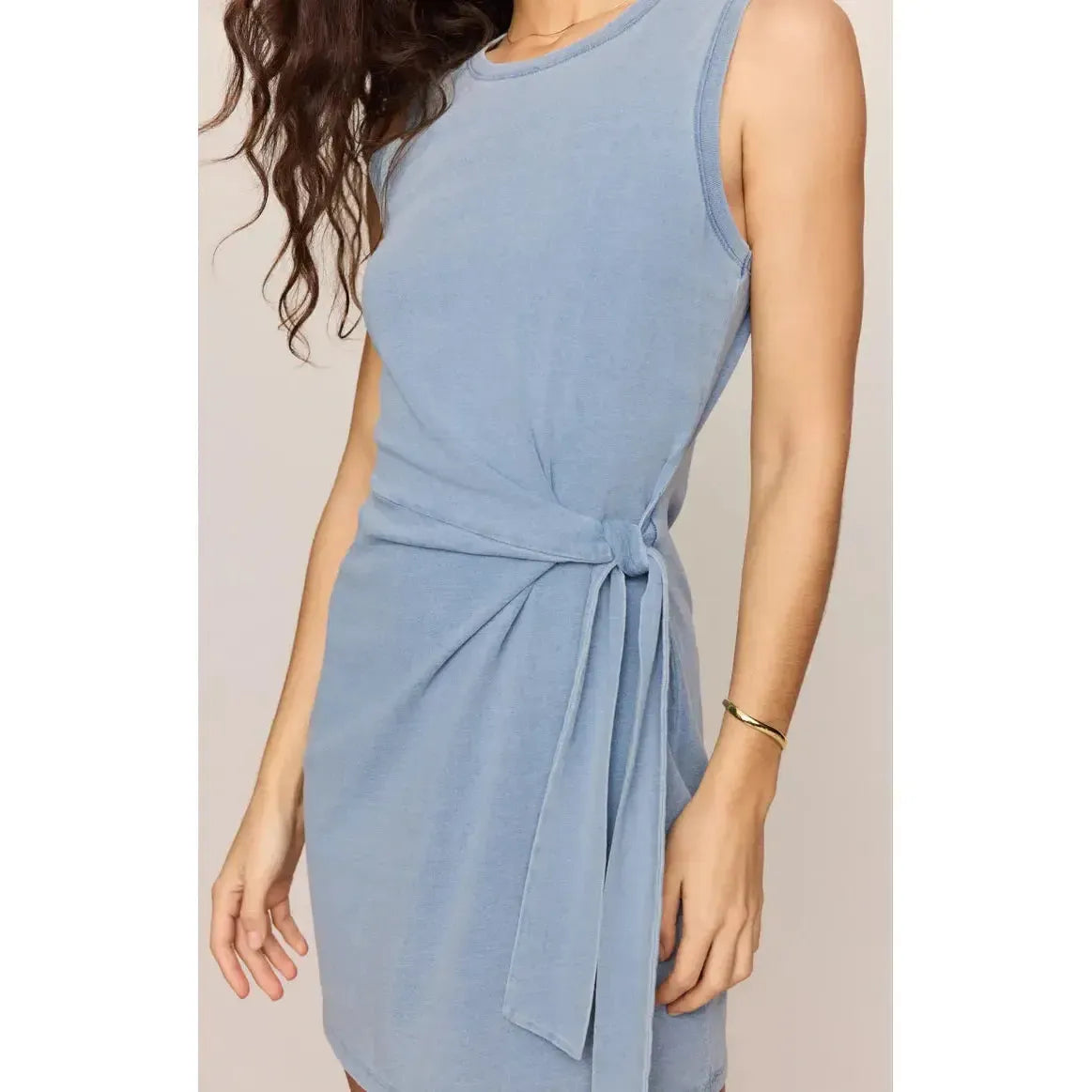 MATTIE JERSEY DENIM MINI DRESS-LADIES DRESSES & JUMPERS-Z SUPPLY-JB Evans Fashions & Footwear
