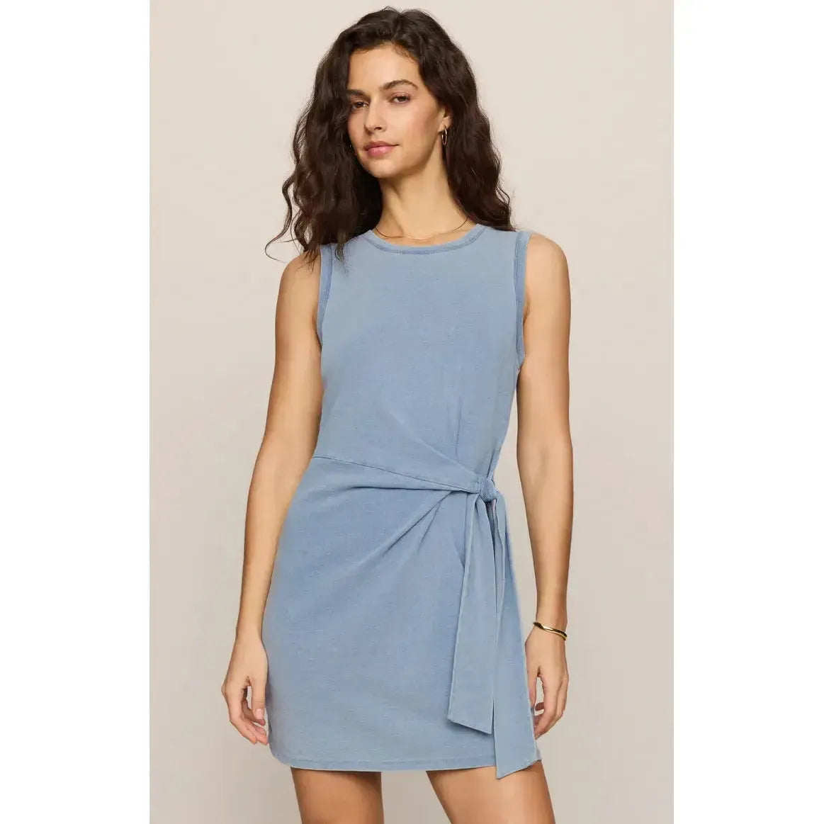 MATTIE JERSEY DENIM MINI DRESS-LADIES DRESSES & JUMPERS-Z SUPPLY-JB Evans Fashions & Footwear