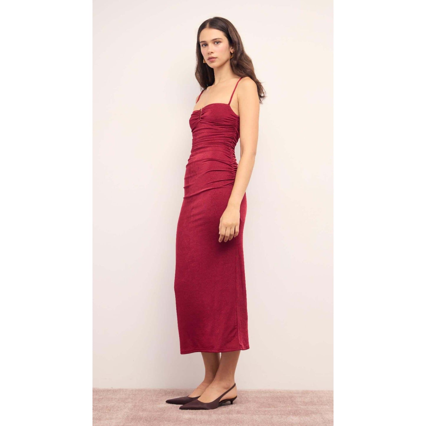 MAYA MIDI DRESS-LADIES DRESSES & JUMPERS-MINK PINK-JB Evans Fashions & Footwear
